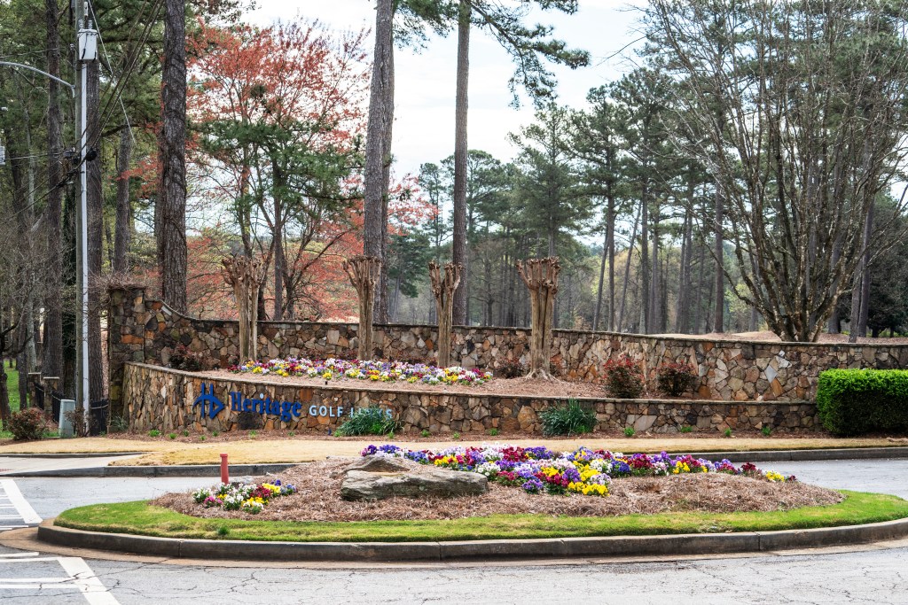 The entrance to Heritage Golf Links at 4445 Britt Road.