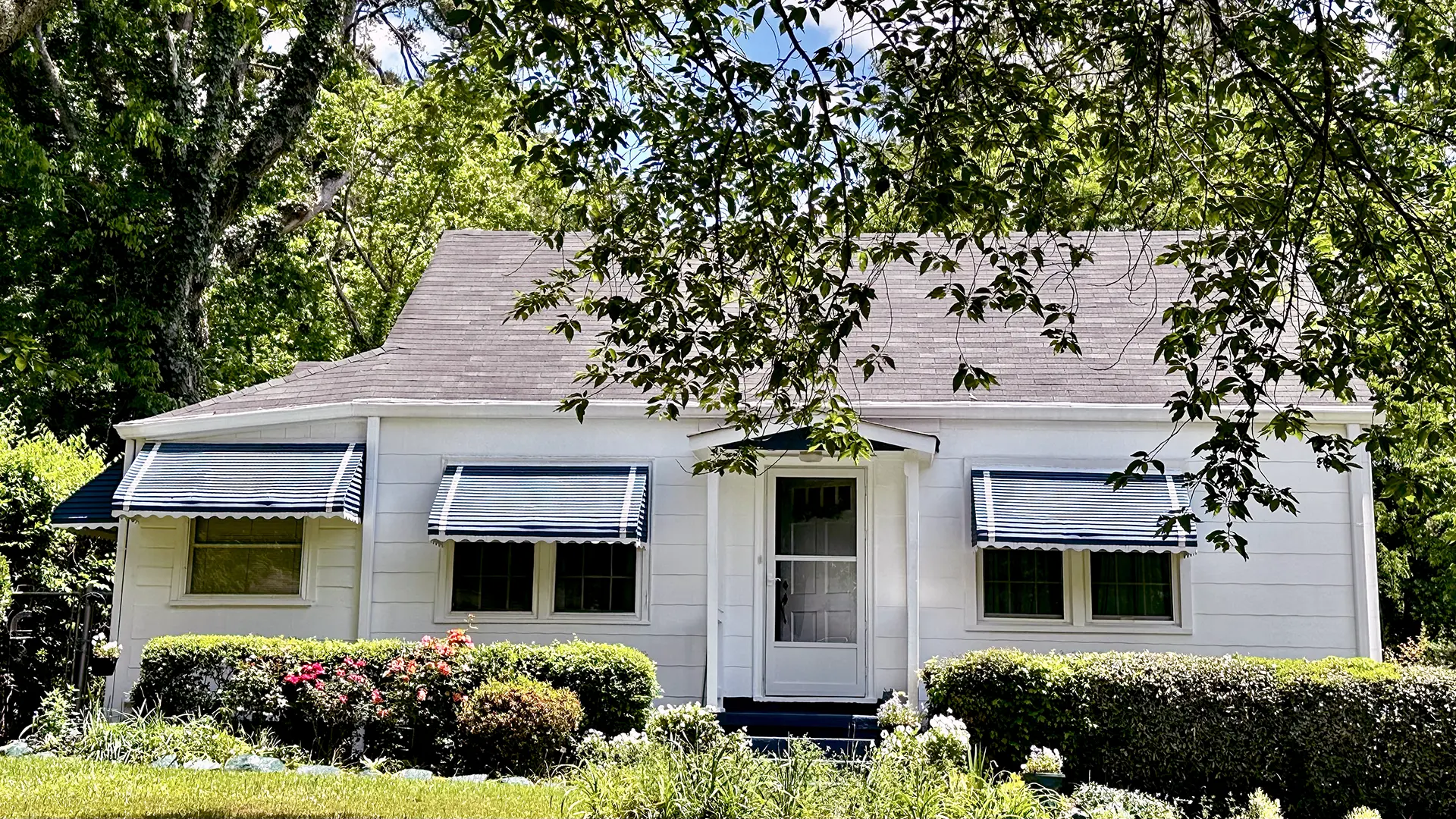 A photo from the street of the front of the house at 2636 Baker Ridge Dr.