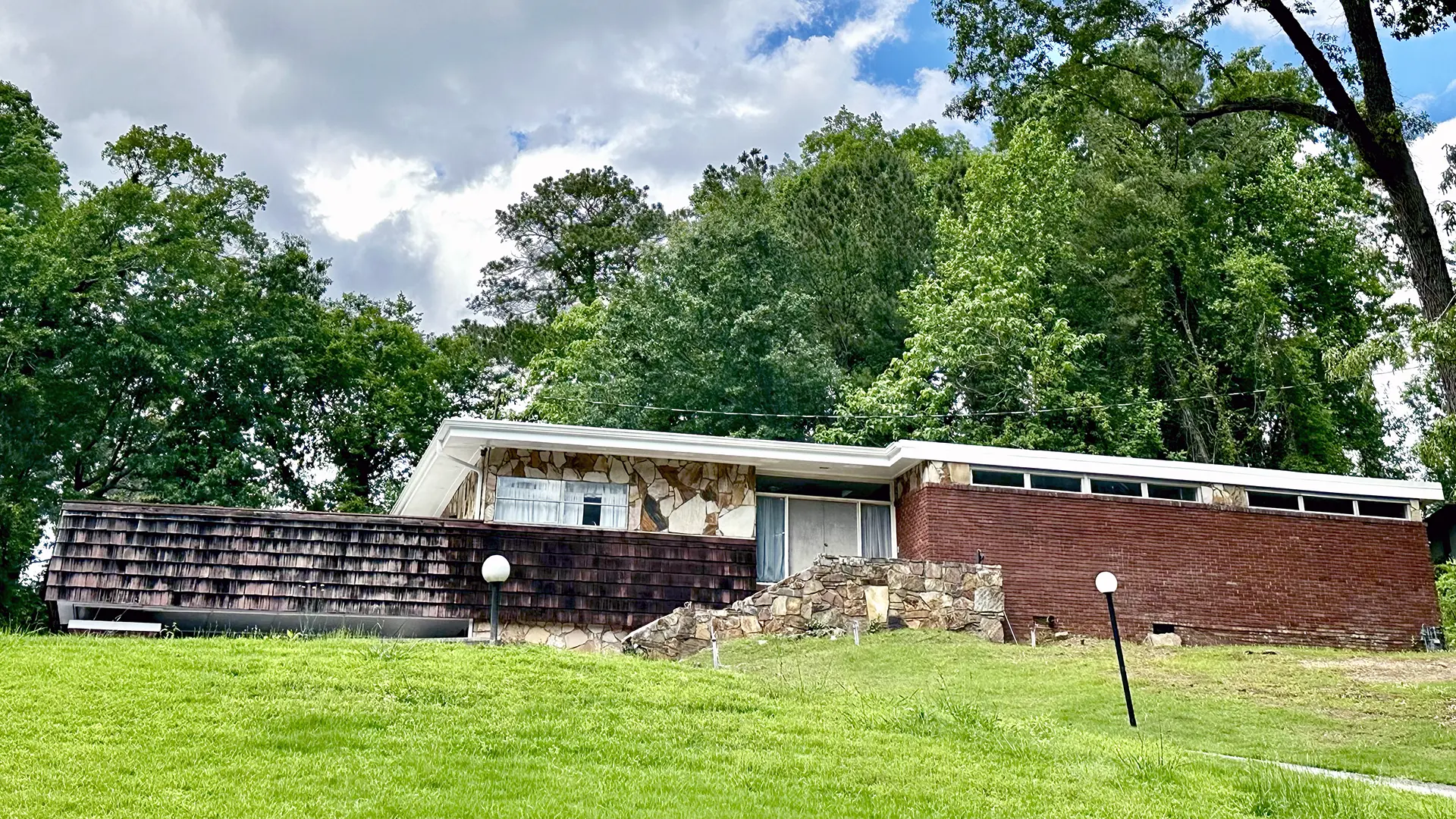 A photo from the street of the front of the house at 2785 Engle Rd.