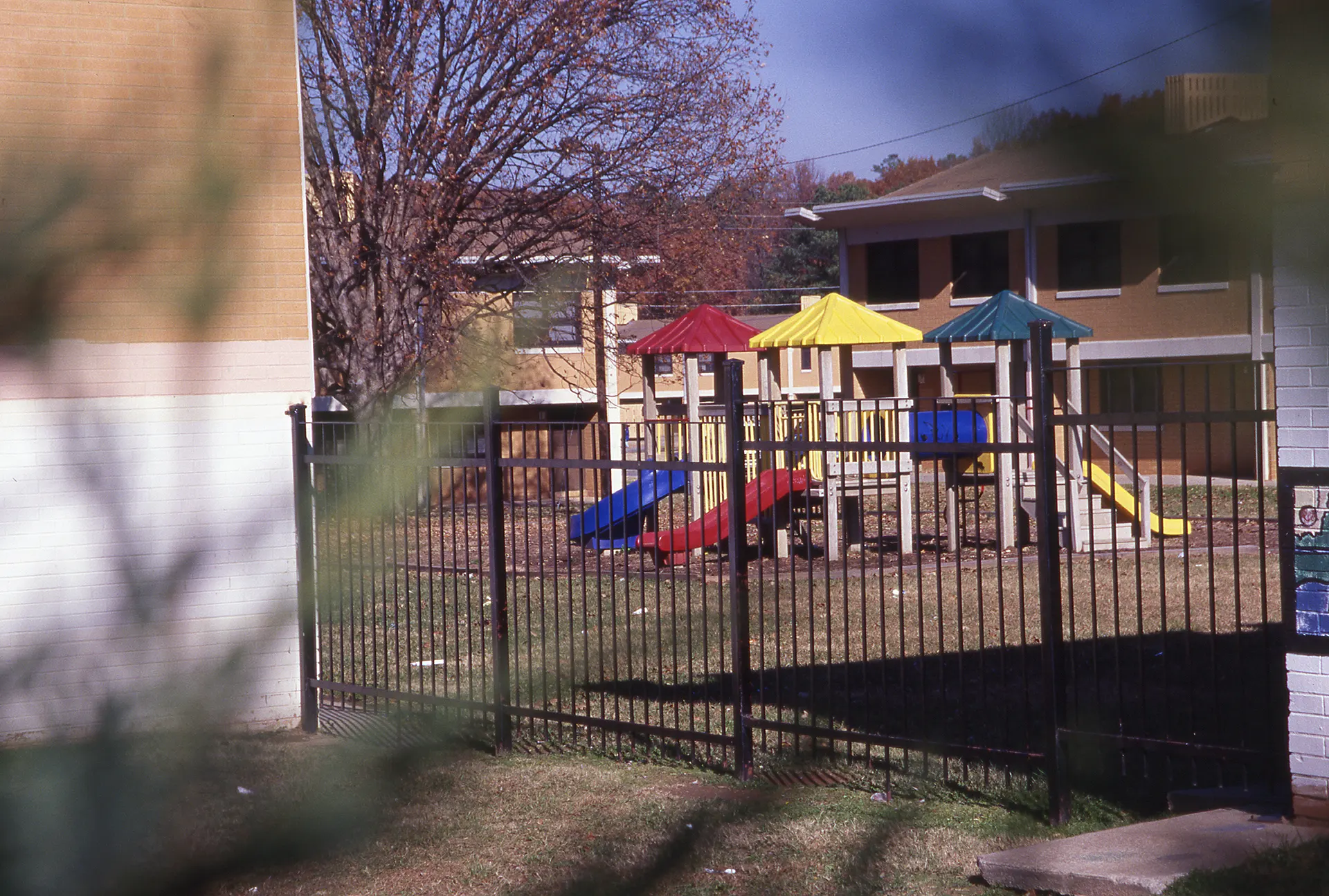 A view of a playground in Bowen Homes.